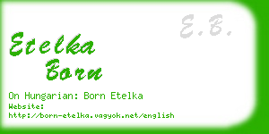 etelka born business card